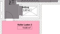 Grundriss KG - Attraktive Ladenfläche in unmittelbarer Nähe zur Fußgängerzone **Provisionsfrei**