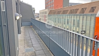 West-Terrasse - Exklusives Penthouse in Bestlage: 2 Terrassen, bodentiefe Fenster & Blick auf die Marktkirche